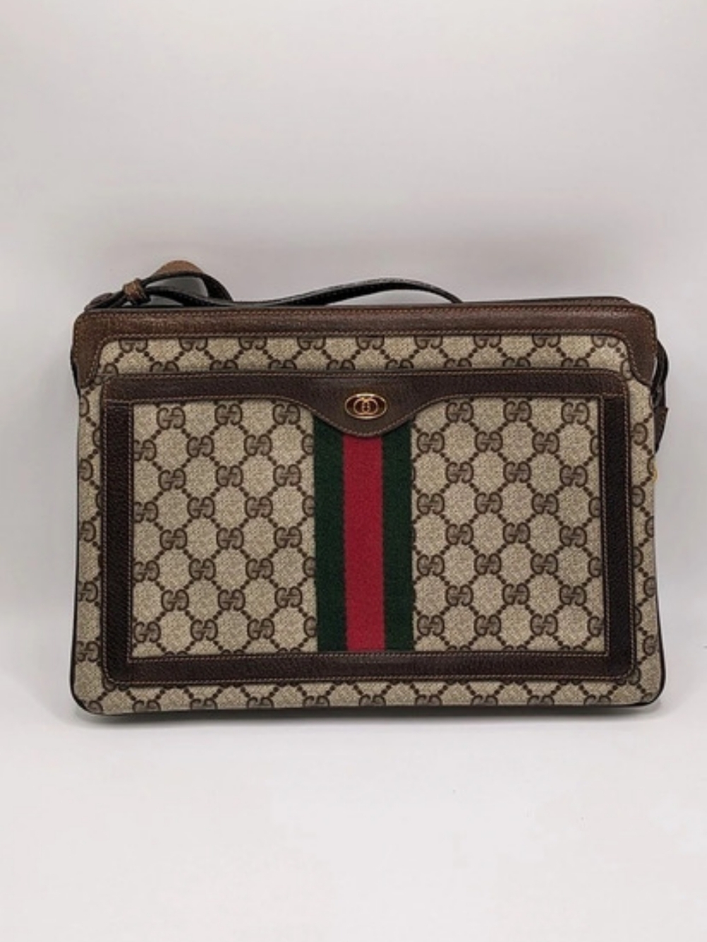 Gucci Vintage Gucci GG Supreme Web Stripe Shoulder Bag Vintage GG Supreme Web